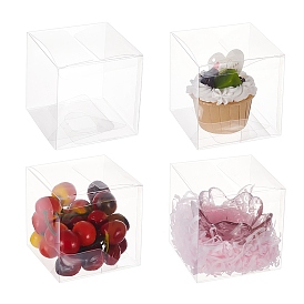 Embalaje de regalo de caja de plástico transparente para mascotas, cajas plegables a prueba de agua, cubo