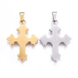 304 Stainless Steel Pendants, Cross