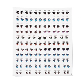 Water Transfer Eyes Stickers, for Middle Clay Doll Model Face