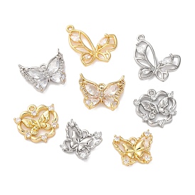 Латунные микро проложить кубического циркония подвески, без кадмия, без никеля и без свинца, бабочки прелести