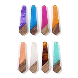 Resin & Wood Pendants, Tie Shaped Charms