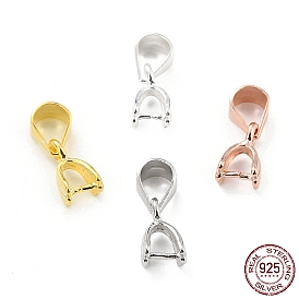 925 Sterling Silver Ice Pick Pinch Bails