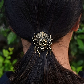 Alloy Hair Ties, Hair Accessories for Woman Girls, Spider, Halloween Themes