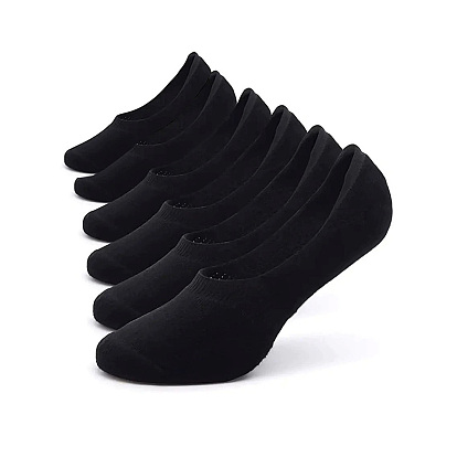 Нескользящие носки-лодочки из поликоттона, невидимые носки