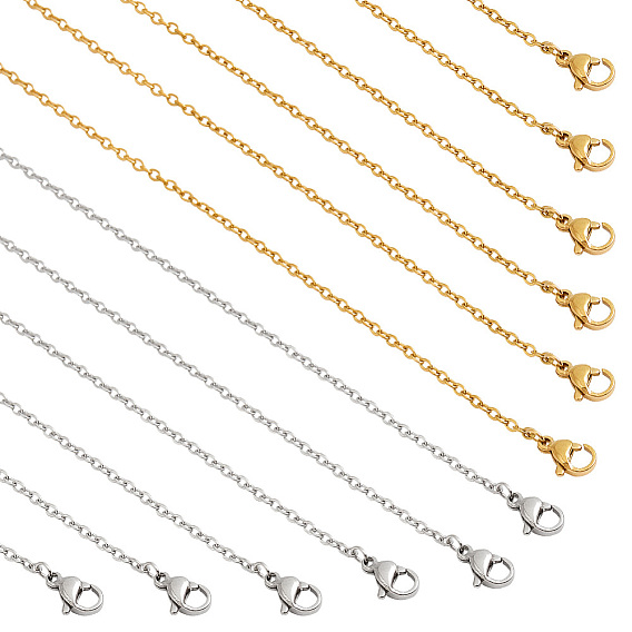 20 шт. 2 цвета 304 набор цепочек из нержавеющей стали, для изготовления колье из бисера