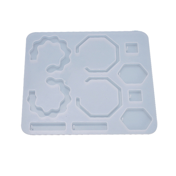 Cuff Bangle & Pendant Silicone Molds, for UV Resin, Epoxy Resin Jewelry Making, Mixed Shapes