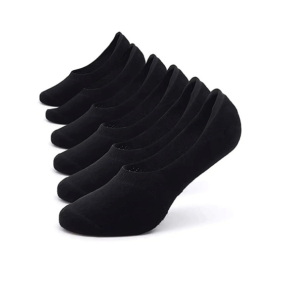 Нескользящие носки-лодочки из поликоттона, невидимые носки