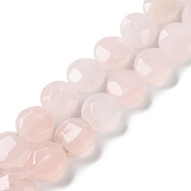 Natural aumentó de perlas de cuarzo hebras, facetados, plano y redondo