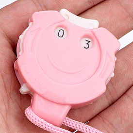 Улыбающееся лицо мини пластиковый счетчик рядов вязальный кулон, вязание крючком пряжа ремесла