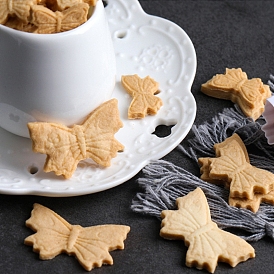 Plastic Cookie Fondant Stamper Set, Biscuit Cookie Stamp Impress, Round with Butterfly Pattern