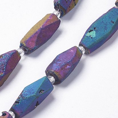 Гальванические природный кристалл кварца бусы пряди, druzy кристалл жеода, кубоид