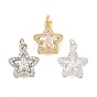 Латунные прозрачные кубические циркониевые подвески, звезды прелести, без кадмия и без свинца, стойки покрытие, долговечный