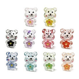 Прозрачная смола маленький медвежонок украшение, для украшения рабочего стола