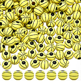 6 наборы непрозрачных акриловых бусин, баскетбол