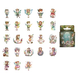 Self-Adhesive Paper Picture Stickers, for DIY Album Scrapbook, Greeting Card, Background Paper, Magazine, Fairy Patterns