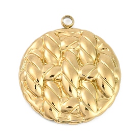 304 подвески из нержавеющей стали, плоский круглый шарм, ионное покрытие (ip)