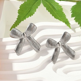 304 серьги из нержавеющей стали, бантом