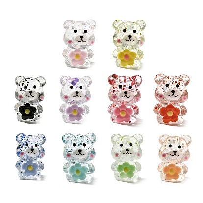 Прозрачная смола маленький медвежонок украшение, для украшения рабочего стола