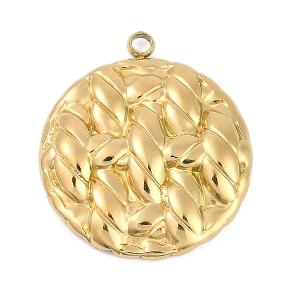 304 подвески из нержавеющей стали, плоский круглый шарм, ионное покрытие (ip)