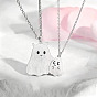 Halloween Alloy Ghost Pendant Couple Necklace Sets for Unisex