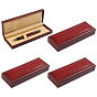 Boîtes de rangement rectangulaires en cuir PU pour stylos individuels, coffrets cadeaux pour stylos