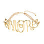 Bold and Stylish Short Collarbone Chain with Metal Letters - Cool Motorcycle Style Necklace