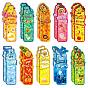 20 Sheets Laser Cute Paper Bookmark, Waterproof Bookmarks for Booklover, Rectangle with Food Pattern