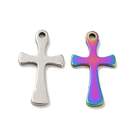 201 Stainless Steel Pendants, Cross Charms
