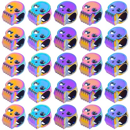 Fashion Skull 4.8mm Hole Beads Diy Jewelry Plated Colorful Alloy Loose Beads Partition Bead Parts Bulk