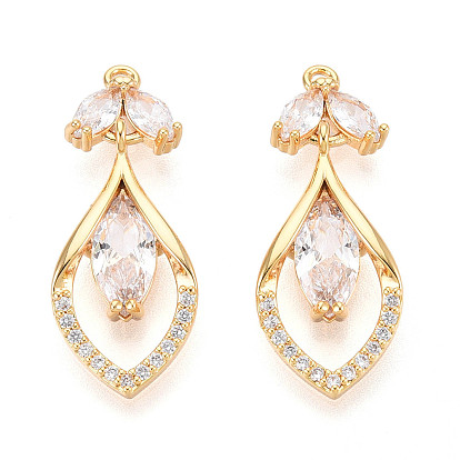 Латунные микро проложить кубического циркония подвески, слеза