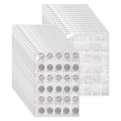 30 Альбом для коллекции монет из ПВХ-пластика, 9 карманы для папок-регистраторов