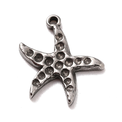 304 Stainless Steel Charms Rhinestone Settings, Starfish