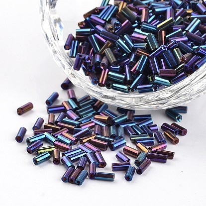 Iris Hole Glass Bugle Beads