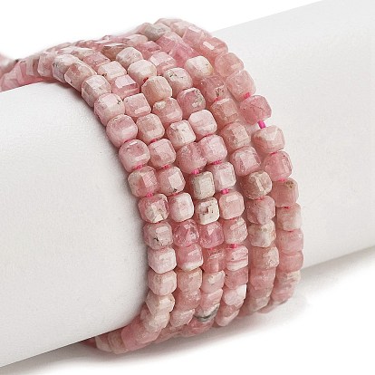 Природные родонит бисером, граненый стол, вырезанный куб, класс А