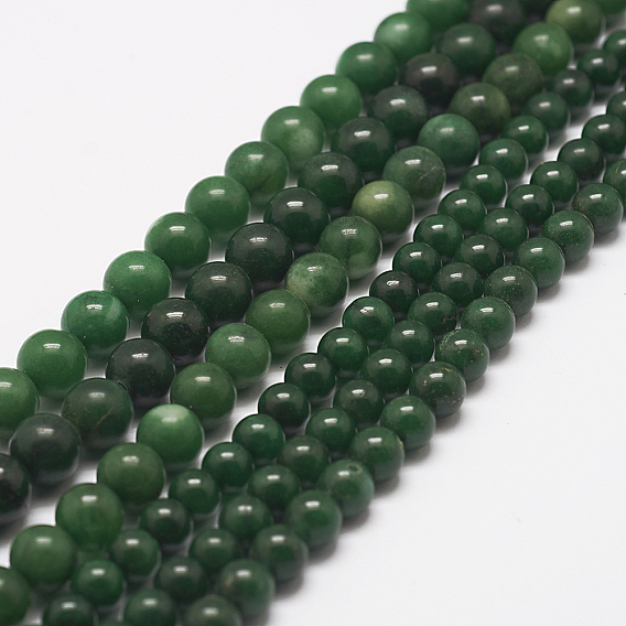 Естественно тайвань нефритовый шарик нити, круглые, окрашенная и подогревом