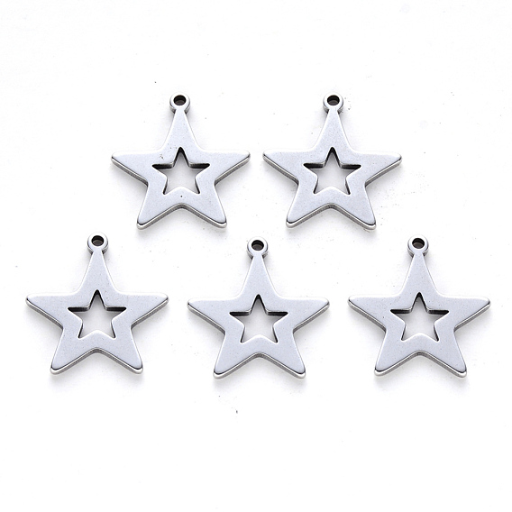 201 подвески из нержавеющей стали, лазерная резка, звезда