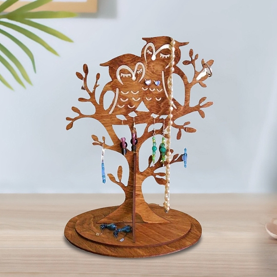 Présentoir en bois, pour affichage de bijoux