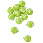 12pcs pendentifs anti-peluches en plastique PVC pour le sport, baseball, avec boucle en fer platine