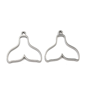 Рыбий хвост 304 эмалированные оправы из нержавеющей стали, подвески с открытой рамкой, для diy уф смолы, эпоксидная смола, Прессованные цветочные украшения