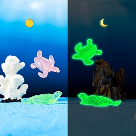 Luminous Resin Tortoise Ornaments, Micro Landscape Moss Fish Tank Decorations, Glow in the Dark