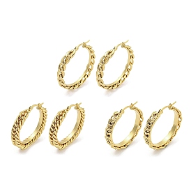 304 Stainless Steel Earrings for Women, Round