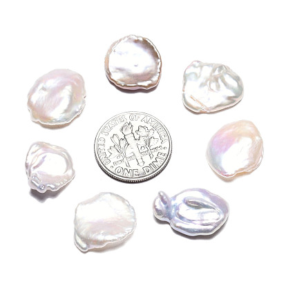 Natural Keshi Pearl Beads, Cultured Freshwater Pearl, No Hole/Undrilled, Nuggets