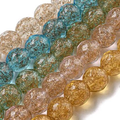 Ручной золотой песок бусины бисер нитей, граненые, круглые