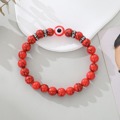 Браслеты из натуральных драгоценных камней для женщин и мужчин, злые глаза