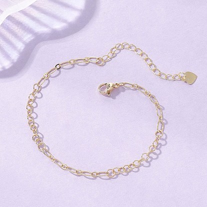 Латунные браслеты-цепочки Фигаро и Роло для женщин