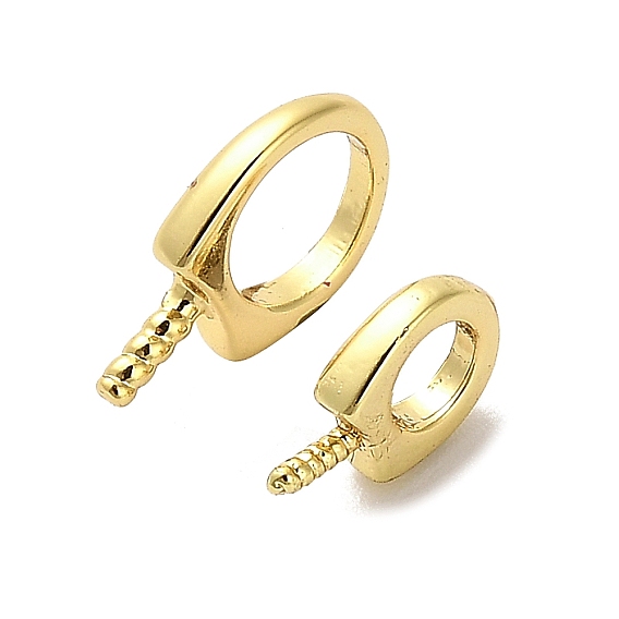 Стойки покрытие латунь подвесные поручительств, привязка поручительств, за половину пробурено бисера, без кадмия и без свинца, долговечный, кольцо