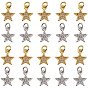 20подвески из латуни с микропаве из кубического циркония, звезда, прозрачные