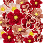 20 Sets 15 Sets Crumpled Paper Flower Party Decoration, with Plastic Hooks