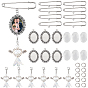 DIY Jewelry Making Kit, Including Iron Brooch Findings, Glass Cabochons, Alloy Pendant Cabochon Settings, Acrylic & Glass Angel Pendant Decorations, 304 Stainless Steel Jump Rings