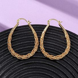 Латунные слеза серьги обруча, без никеля 